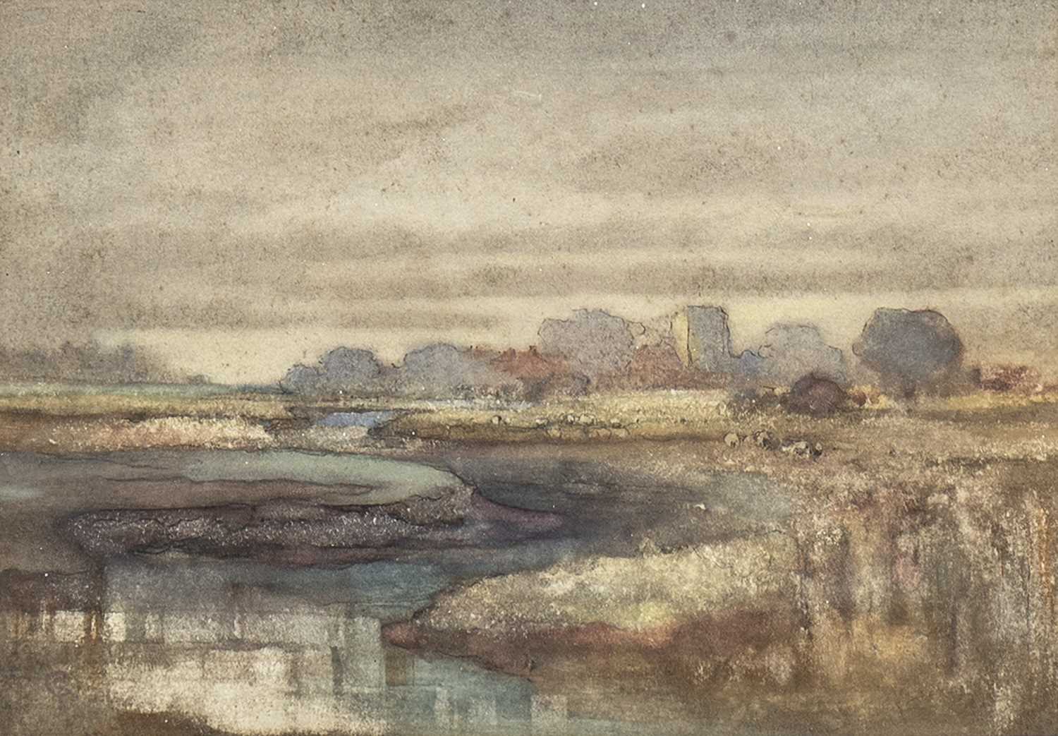 Lot 469 - THE SILENT RIVER, A WATERCOLOUR BY CHARLES JOHN COLLINGS