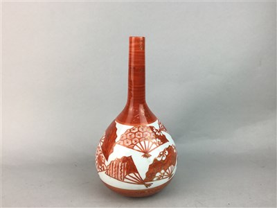 Lot 432 - A JAPANESE GOURD SHAPED VASE AND AN OVOID VASE