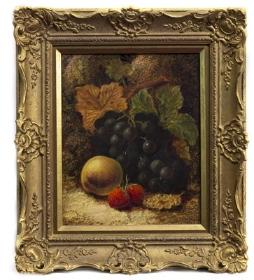 Lot 486 - STILL LIFE WITH FRUIT, AN OIL BY OLIVER CLARE