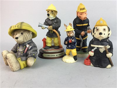 Lot 468 - A ROYAL DOULTON BUNNYKINS FIGURE OF A FIREMAN AND OTHER FIGURES OF FIREMEN