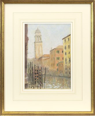 Lot 120 - THE GREEK CHURCH OF ST GEORGE, A PASTEL BY BRIAN LINDLEY