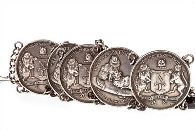 Lot 1708 - A LOT OF EIGHT VICTORIAN AND LATER FELINE AND CANINE PRIZE MEDALS