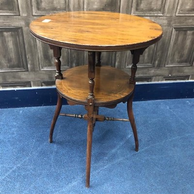 Lot 192 - A VICTORIAN ROSEWOOD CIRCULAR TWO TIER OCCASIONAL TABLE