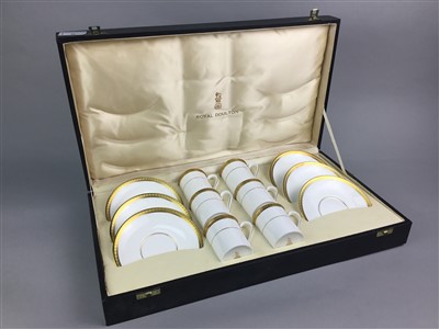 Lot 46 - A CASED ROYAL DOULTON 'ROYAL GOLD' COFFEE SERVICE