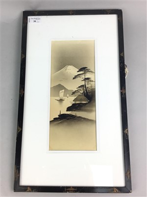 Lot 38 - A LOT OF TWO JAPANESE PAINTINGS DEPICTING MOUNT FUJI