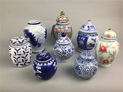 Lot 32 - A LOT OF CHINESE GINGER JARS AND OTHER ASIAN CERAMICS