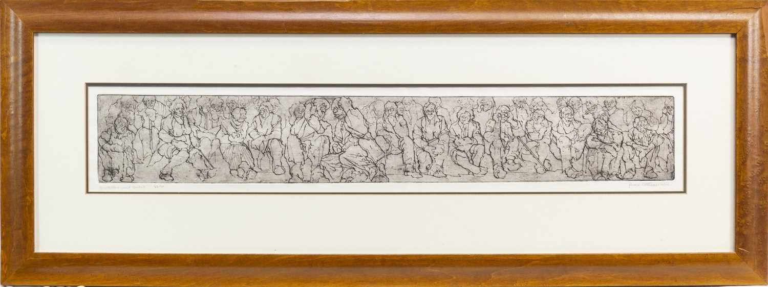 Lot 508 - SPECTATORS, AN ETCHING BY ANDA PATERSON