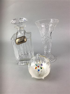 Lot 128 - A LOT OF TWO CRYSTAL DECANTERS AND OTHER CUT GLASS
