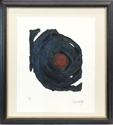 Lot 654 - RED MOON, A SCREENPRINT WITH WOODBLOCK