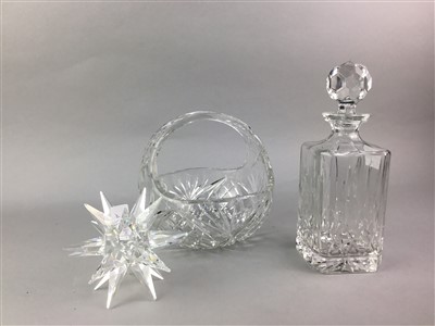 Lot 95 - A SWAROVSKI STAR CANDLE HOLDER AND OTHER GLASSWARE