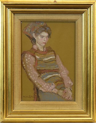 Lot 646 - SEATED WOMAN, A PASTEL BY JACQUELINE GRAHAM