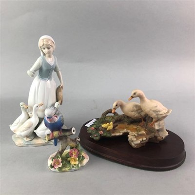 Lot 212 - A GOEBEL FIGURE, A ROYAL ADDERLEY FIGURE AND TWO OTHER FIGURES