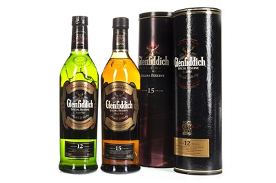 Lot 392 - GLENFIDDICH 15 AND 12 YEARS OLD