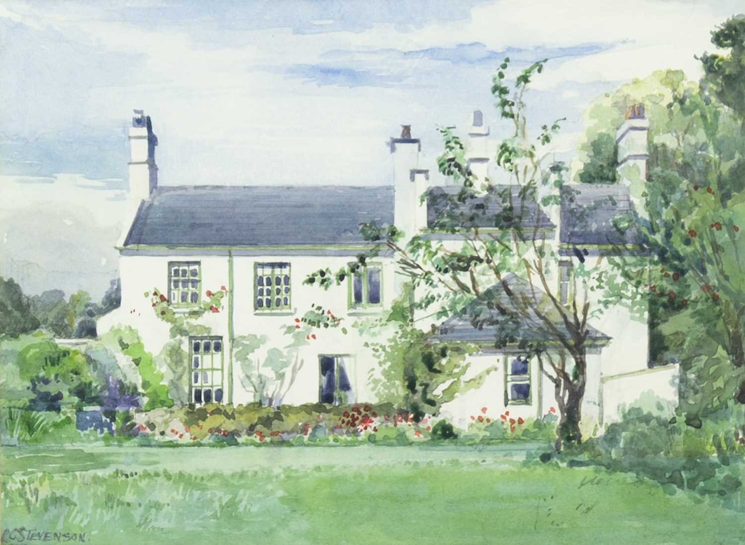 Lot 666 - OLD CONAGH COTTAGE, A WATERCOLOUR BY R G STEVENSON