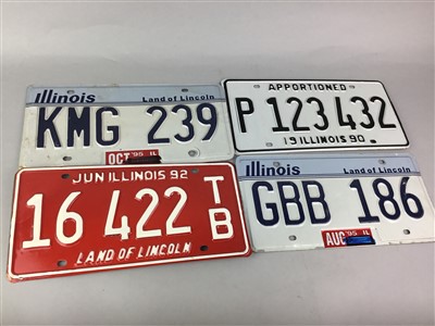 Lot 171 - A COLLECTION OF NINE AMERICAN STATE LICENSE PLATES
