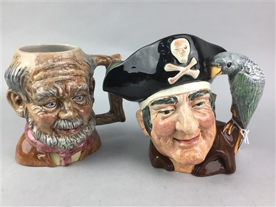 Lot 174 - A LOT OF TWO TOBY JUGS AND A NAO FIGURE