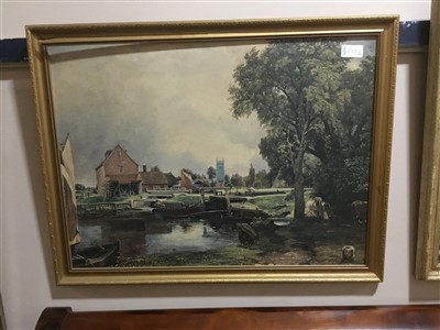 Lot 223 - AN OIL ON BOARD BY C. BEATON AND FIVE OTHER PICTURES
