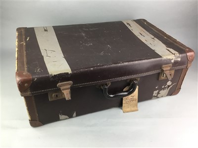 Lot 227 - A GLADSTONE BAG AND THREE SUITCASES