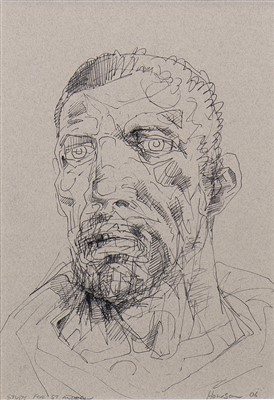 Lot 635 - STUDY FOR ST ANDREW'S III, AN INK BY PETER HOWSON