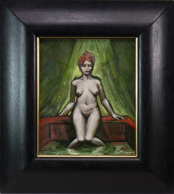 Lot 743 - NUDE IN THE LOUNGE, AN OIL BY FRANK MCFADDEN