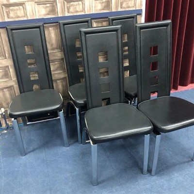 Lot 117 - A SET OF SIX BRUNO STEINHOFF DINING CHAIRS