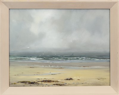 Lot 514 - A GREY MORNING, AN OIL BY HENRY HADFIELD CUBLEY