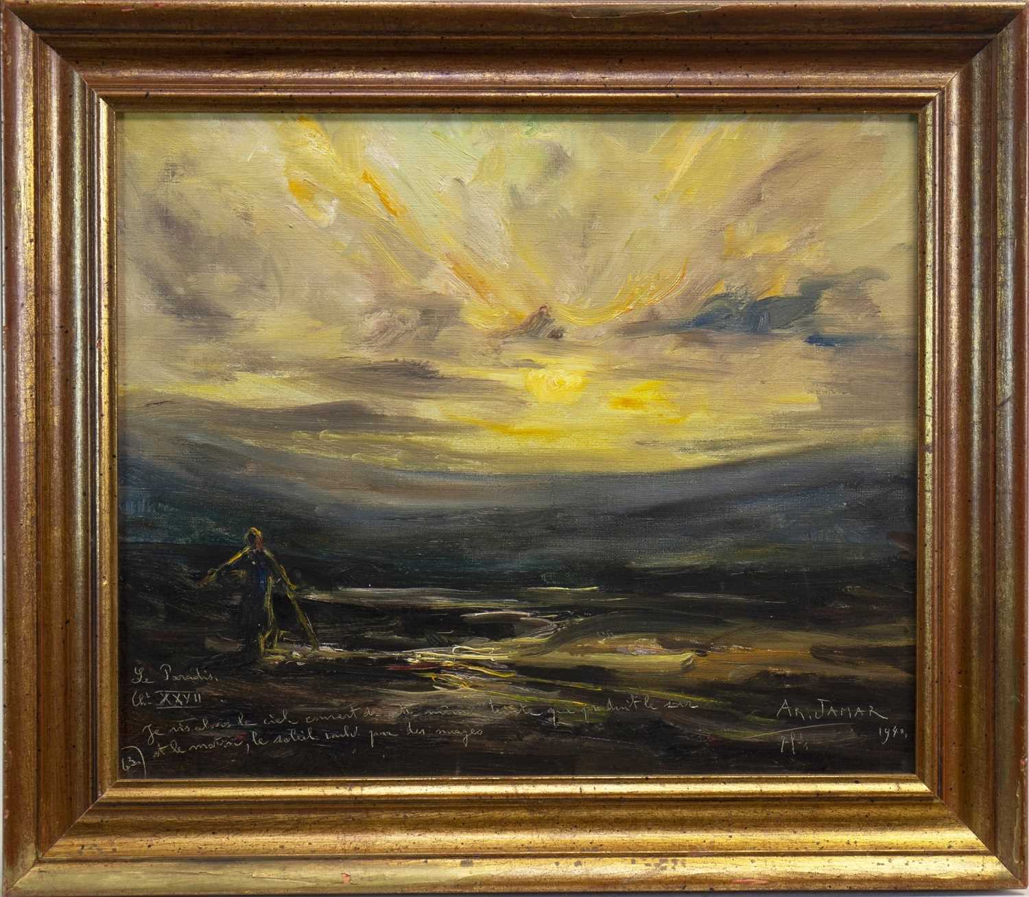 Lot 616 - THE PARADISE, AN OIL BY ARMAND GUSTAVE JAMAR