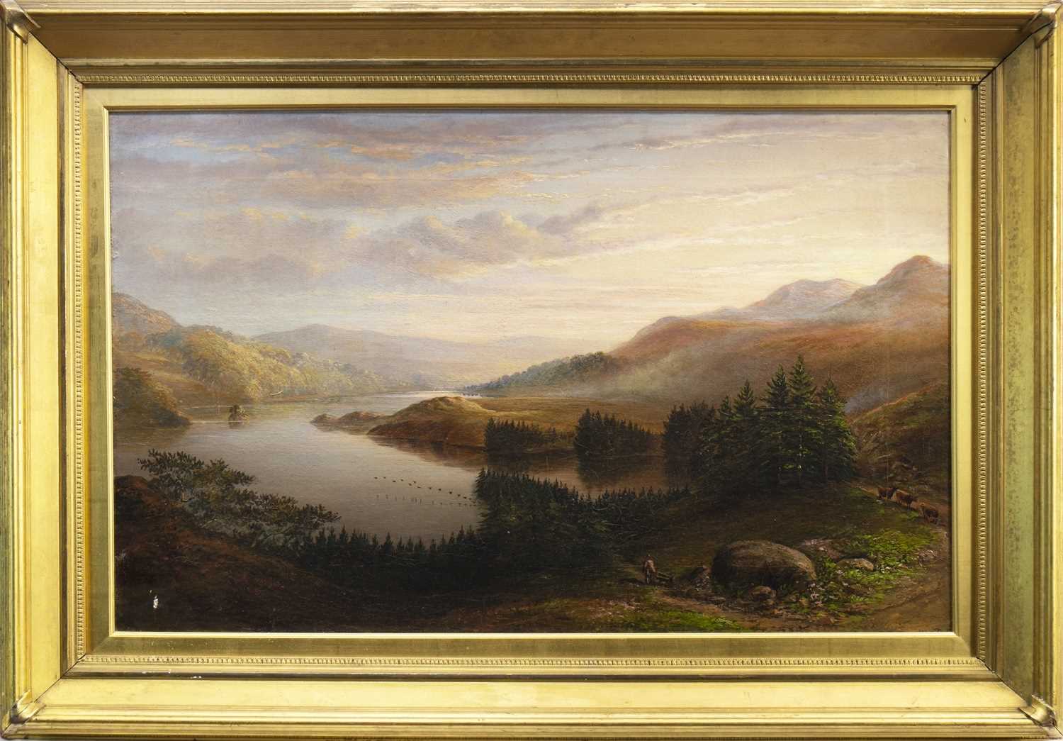 Lot 683 - LOCH TROOL, WIGTOWNSHIRE, AN OIL BY THEOPHILUS BUCKLEY HYSLOP