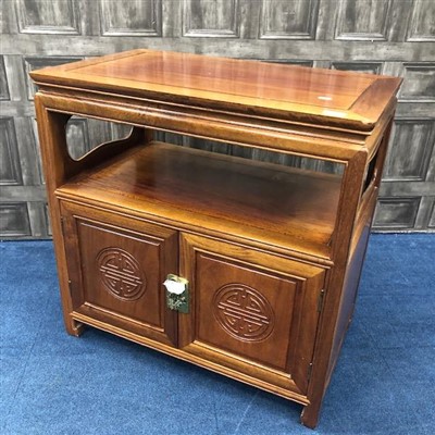 Lot 67 - A CHINESE HARDWOOD CABINET