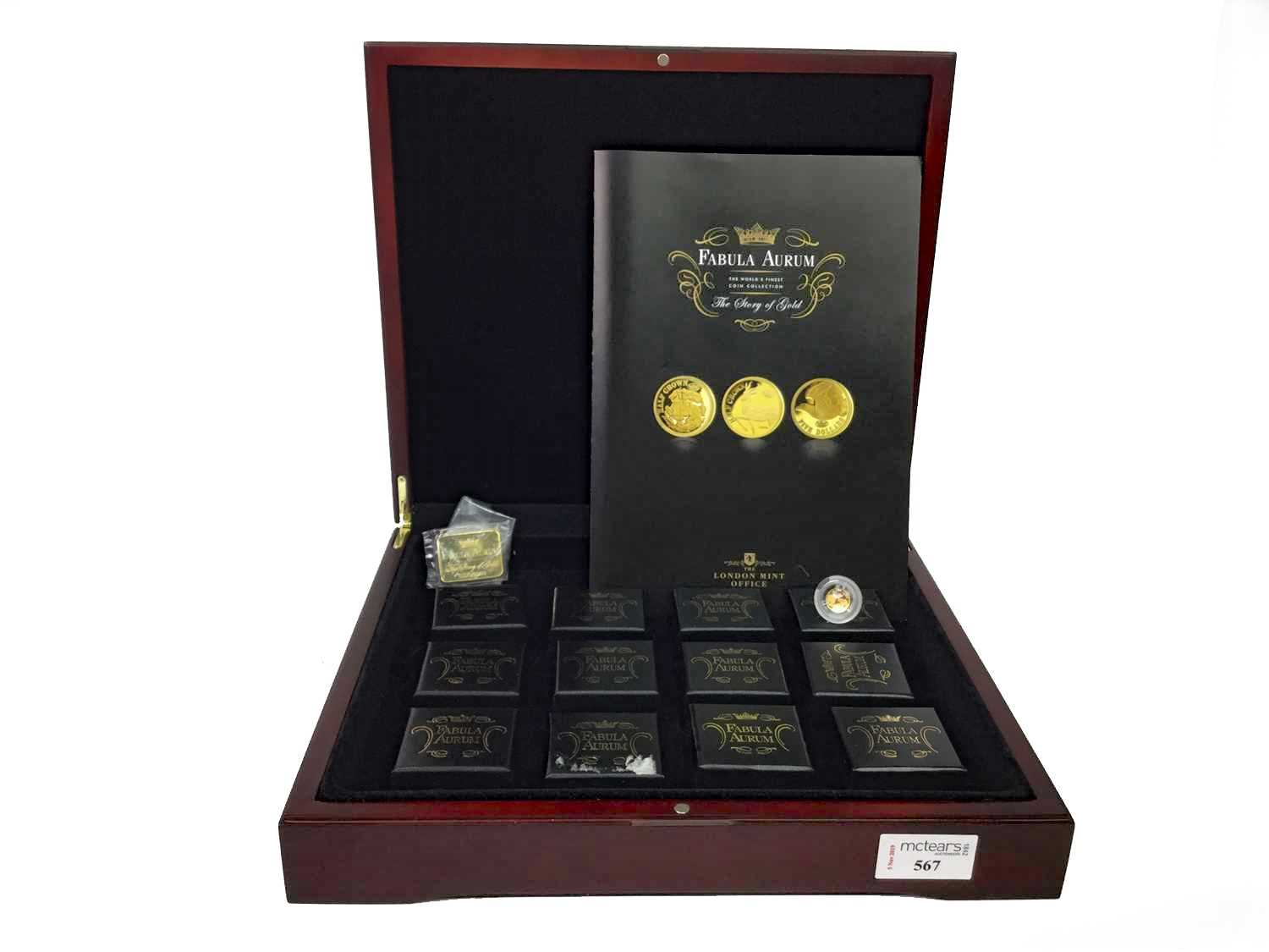 Lot 567 - A SET OF GOLD FABULA AURUM COINS