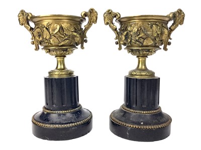 Lot 801 - A PAIR OF LATE 19TH CENTURY GARNITURES