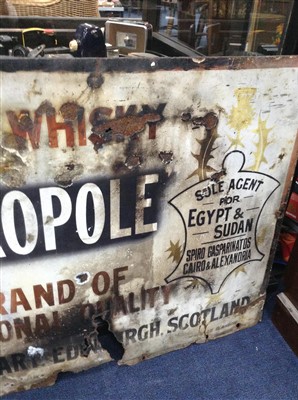 Lot 25 - A MID 20TH CENTURY WHISKY ADVERTISEMENT SIGN