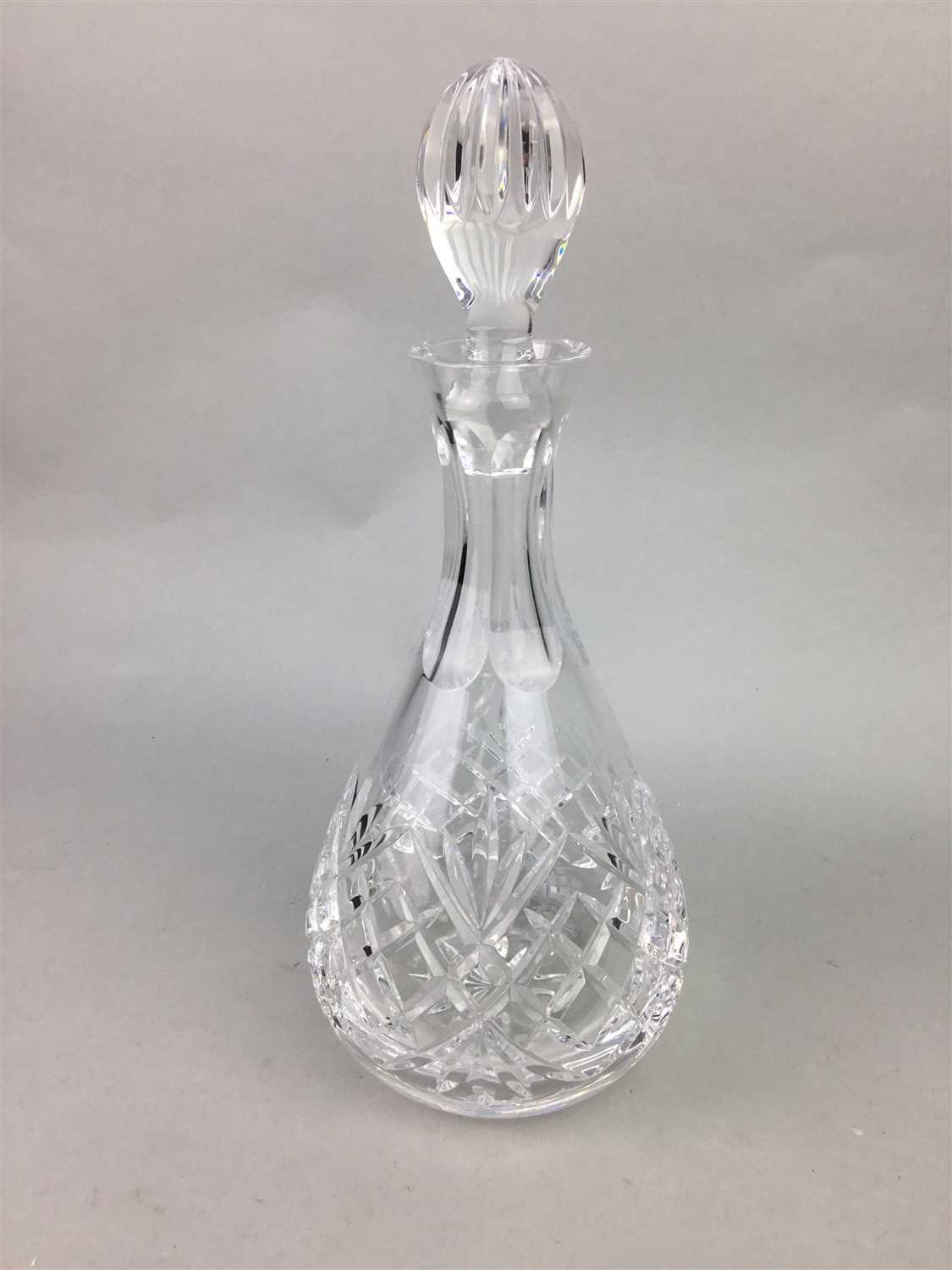Lot 58 - A CRYSTAL DECANTER AND OTHER CRYSTAL WARE