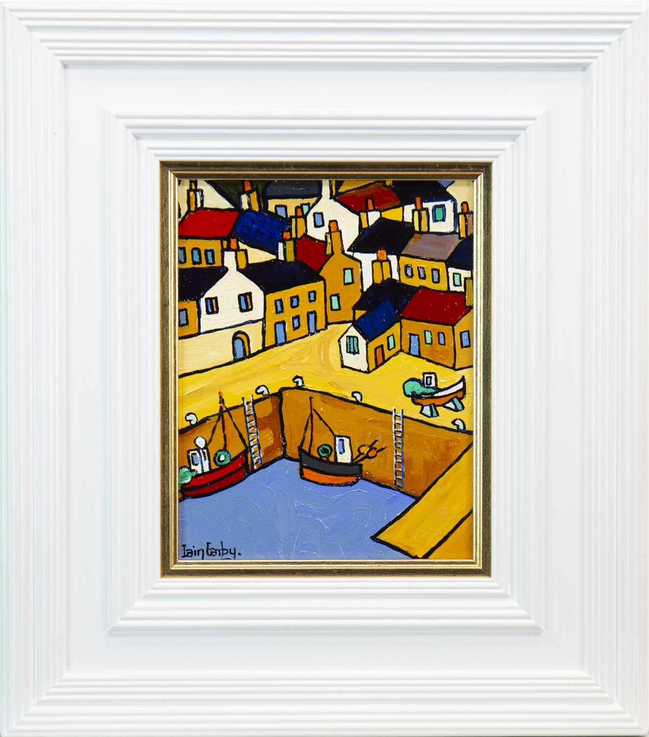 Lot 685 - EAST NEUK HARBOUR, AN OIL BY IAIN CARBY