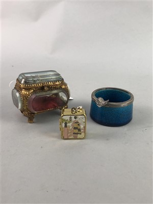 Lot 37 - A GLASS CEILING LIGHT, MINIATURE TABLE AND OTHER COLLECTABLE ITEMS