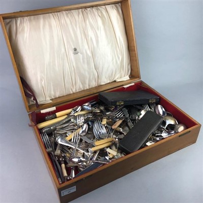 Lot 44 - A LOT OF SILVER AND PLATED CUTLERY