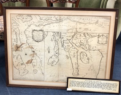 Lot 889 - AN 18TH CENTURY MAP OF THE RIVER CLYDE