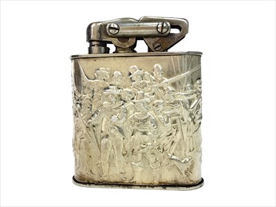 Lot 812 - A DUTCH SILVER MOUNTED TABLE LIGHTER