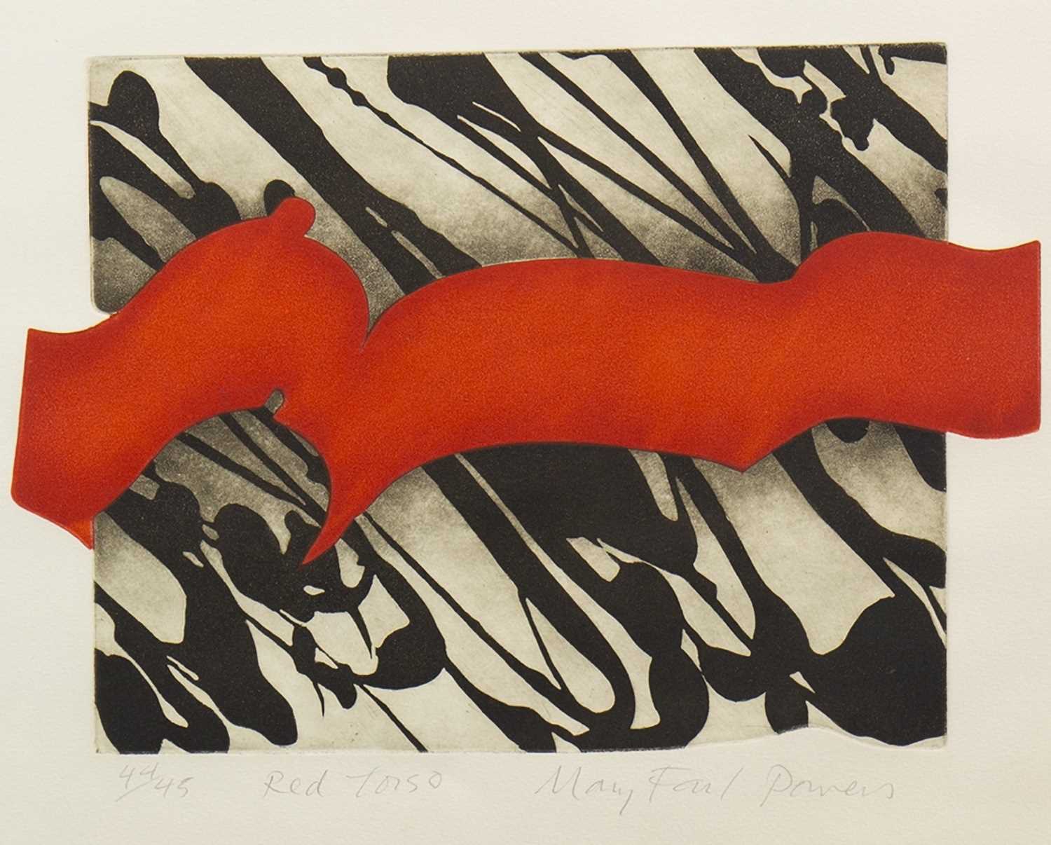 Lot 724 - RED TORSO, AN ETCHING BY MARY FARL POWERS