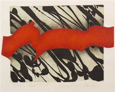 Lot 724 - RED TORSO, AN ETCHING BY MARY FARL POWERS