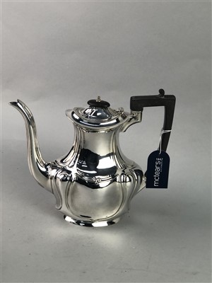Lot 174 - A SILVER PLATED FOUR PIECE TEA AND COFFEE SERVICE