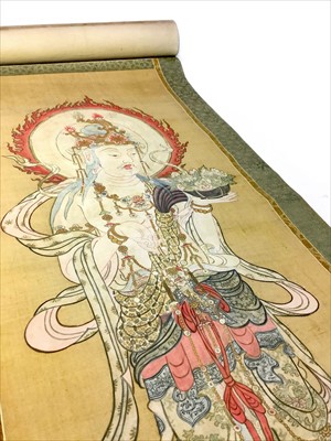 Lot 1108 - A CHINESE PAINTED SCROLL