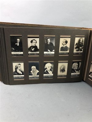 Lot 107 - A CIGARETTE CARD ALBUM WITH CARDS