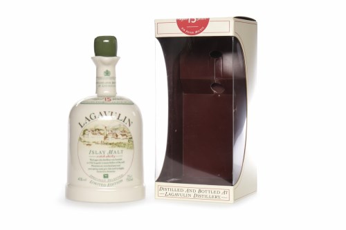 Lot 1127 - LAGAVULIN WHITE HORSE DECANTER AGED 15 YEARS...