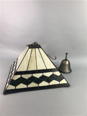Lot 105 - A LOT OF TWO LEADED GLASS CEILING PENDANTS