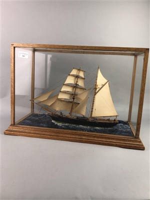 Lot 263 - A MODEL SHIP IN GLASS CASE