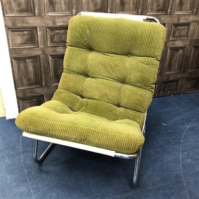 Lot 269 - A PAIR OF RETRO TUBULAR METAL EASY CHAIRS