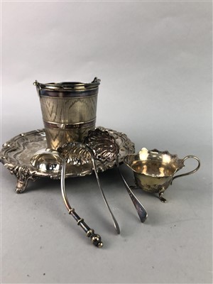 Lot 297 - A THREE PIECE DRESSING TABLE SET AND SILVER PLATED ITEMS