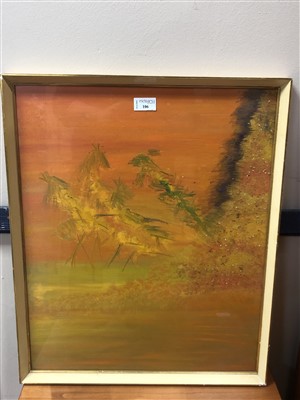 Lot 106 - GOLDEN TREES, OIL ON CANVAS BOARD