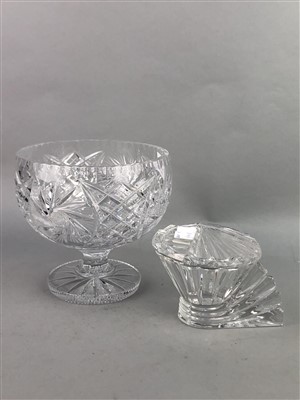 Lot 151 - A STUART CUT GLASS FRUIT BOWL AND OTHER GLASSWARE